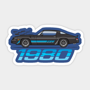 Black and Blue Sticker